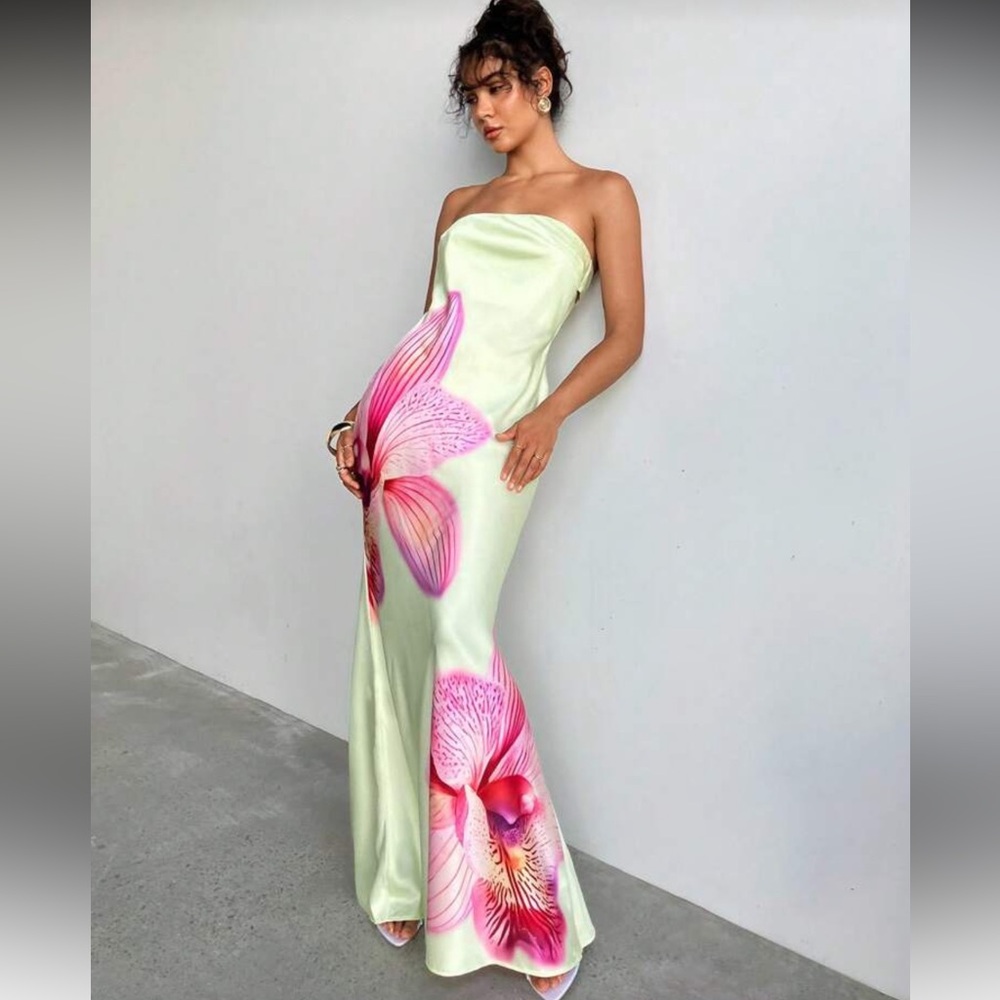 SHEIN yellow floral dress